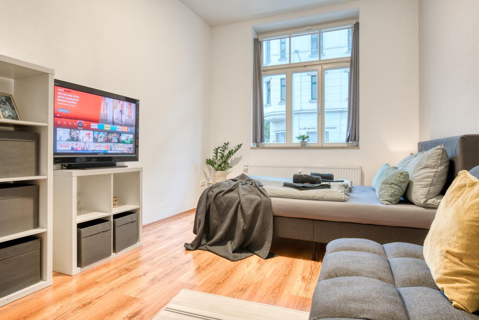 Homy I Altbaucharme Netflix Und Wlan Appartement Leipzig Buitenkant foto